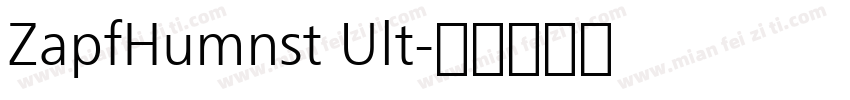 ZapfHumnst Ult字体转换